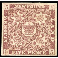newfoundland stamp 5 1857 first pence issue 5d 1857