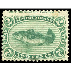 newfoundland stamp 24a codfish 2 1866 m fog 002