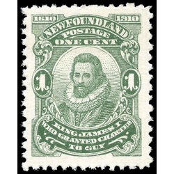newfoundland stamp 87ix king james i 1 1910