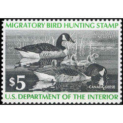 us stamp rw hunting permit rw43 family of canada geese 5 1976