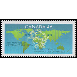 canada stamp 1806 upu emblem on world map 46 1999
