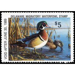 us stamp rw hunting permit rw de9 wood ducks delaware 5 1988