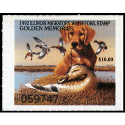 us stamp rw hunting permit rw il18 retriever and mallards 10 1992