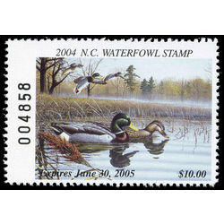 us stamp rw hunting permit rw nc29 north carolina mallards 10 2004
