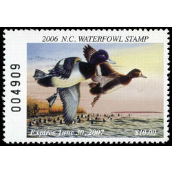us stamp rw hunting permit rw nc33 north carolina lesser scaups 10 2006