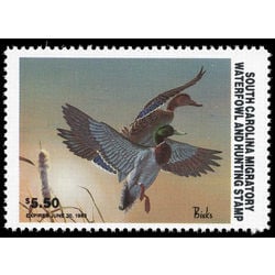 us stamp rw hunting permit rw sc3 south carolina pintails 5 50 1983