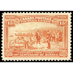 canada stamp 102 champlain s departure 15 1908 m vfnh 010