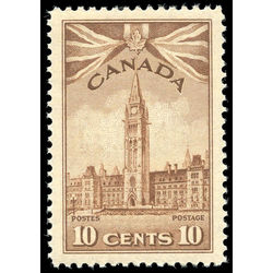 canada stamp 257 parliament buildings 10 1942