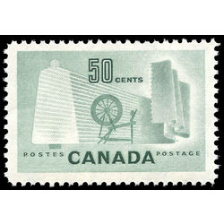 canada stamp 334 textile industry 50 1953