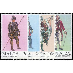 malta stamp 696 9 military uniforms 1987