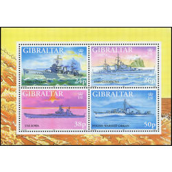 gibraltar stamp 732 warships 1997