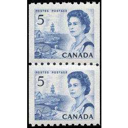 canada stamp 468 pair queen elizabeth ii 1967