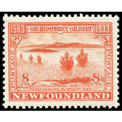newfoundland stamp 218 fleet leaving plymouth 8 1933