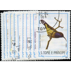 st thomas prince stamp 727 735 birds 1983