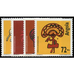 angola stamp 854 7 tribes quioca mask 1992