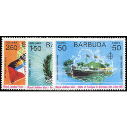 barbuda stamp 302 4 royal visit 1977