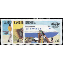 barbuda stamp 391 3 intl civil aviation organization 30th anniv 1979