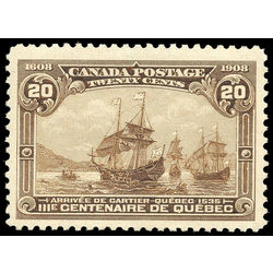 canada stamp 103 cartier s arrival 20 1908 m vfnh 009