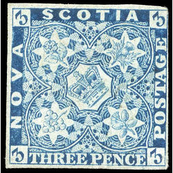 nova scotia stamp 2 pence issue 3d 1851