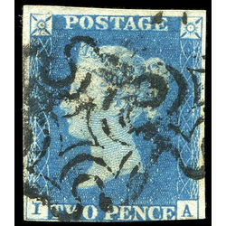 great britain stamp 2 queen victoria two penny blue 2p 1840 U F 007