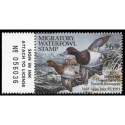 us stamp rw hunting permit rw md17 maryland lesser scaup 6 1990