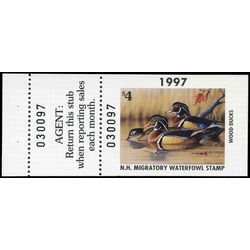 us stamp rw hunting permit rw nh15a new hampshire wood ducks 4 1997