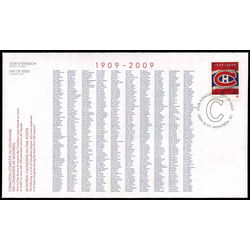 canada stamp 2339 montreal canadiens hockey jersey 2009 FDC