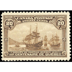 canada stamp 103 cartier s arrival 20 1908 m f vfnh 011