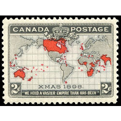 canada stamp 85 christmas map of british empire 2 1898 m f vfnh 006