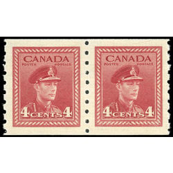 canada stamp 267 pair king george vi 1943
