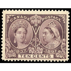 canada stamp 57i queen victoria diamond jubilee 10 1897 M FNH 001