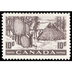 canada stamp 301 drying skins 10 1950