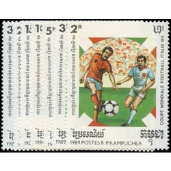 cambodia stamp 921 27 1990 world cup soccer championships italy 1989