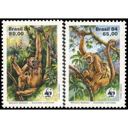 brazil stamp 1926 7 wolrd wildlife fund 1984