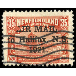 newfoundland stamp c3h iceberg 35 1921 u vf 002