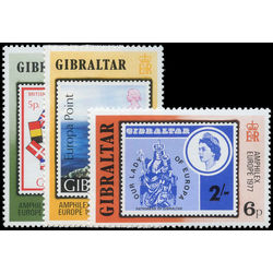 gibraltar stamp 356 8 amphilex 77 international philatelic exhibition 1977