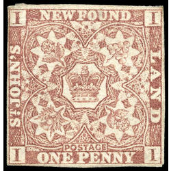 newfoundland stamp 1 1857 first pence issue 1d 1857 m vf 008