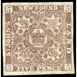 newfoundland stamp 19b 1861 third pence issue 5d 1861