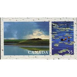 canada stamp 1854b unnamed lake near baldwinton west of battleford saskatchewan waterlilies saskatchewan 55 2000