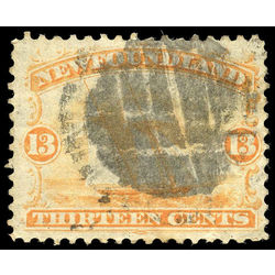 newfoundland stamp 30 ship 13 1866 u vf 007