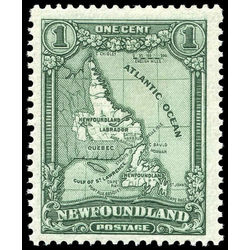 newfoundland stamp 145i map of newfoundland 1 1928