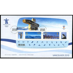 canada stamp 2366 vancouver 2010 olympic winter games 2010 FDC