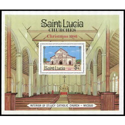 st lucia stamp 871 christmas 1986