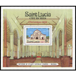 st lucia stamp 871 christmas 1986