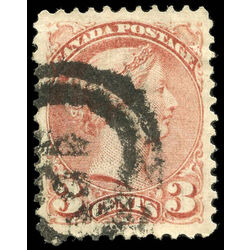 canada stamp 37a queen victoria 3 1870 u vf 007