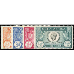 south africa stamp 68b 71b george v and springboks 1935