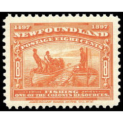 newfoundland stamp 67 fishing 8 1897