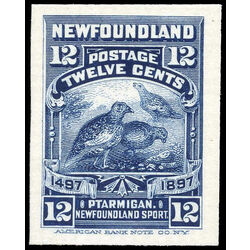 newfoundland stamp 69p willow ptarmigan 12 1897