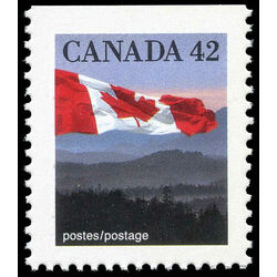 canada stamp 1356as flag over hills 42 1991
