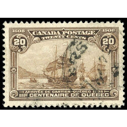 canada stamp 103 cartier s arrival 20 1908 u vf 012